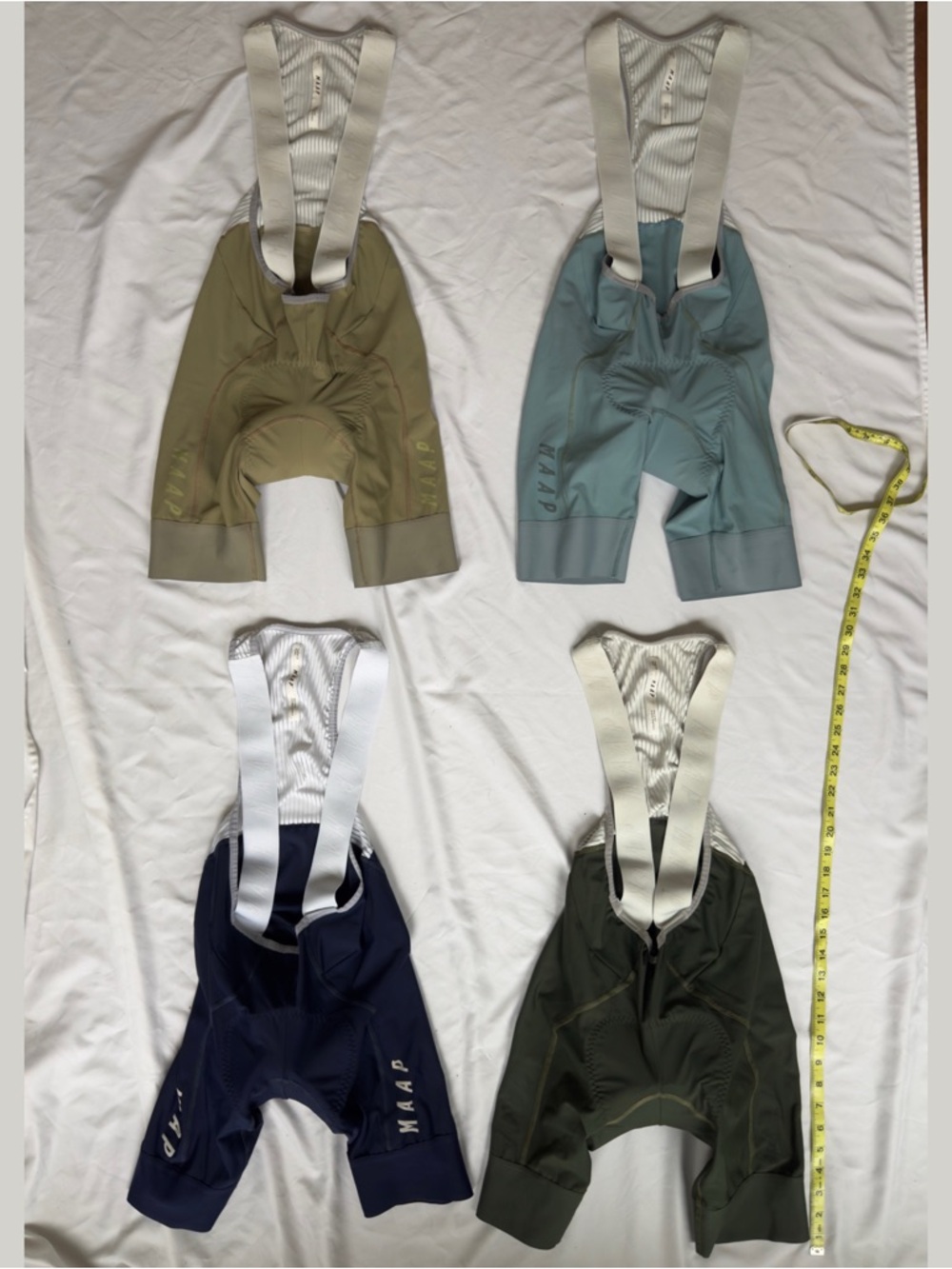 Men’s Medium MAAP Cycling Bib Shorts (Lot of 4) Padded Chamois Road Cycling